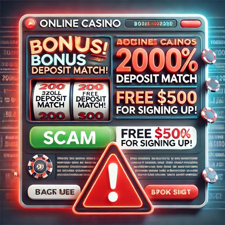 Illustration d'une offre de bonus de casino annonçant un montant disproportionné.