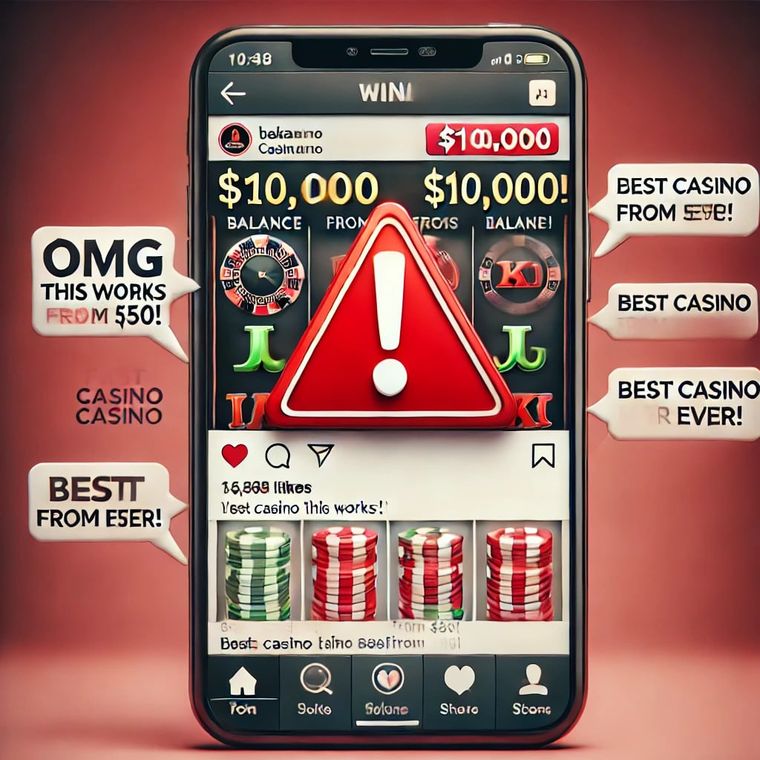 Illustration d'une série de captures d'écran montrant des gains importants sur des comptes de casino.