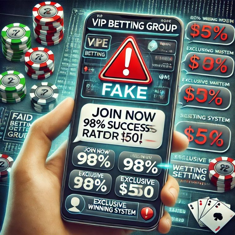 Illustration d'un groupe privé payant promettant l'accès à des systèmes secrets de casino.